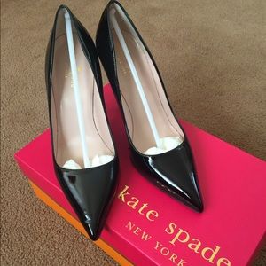 Kate Spade Licorice Heels - Black Patent Leather